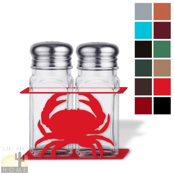 621309 - Crab Metal Salt and Pepper Shaker Set - Choose Color