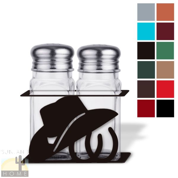 621325 - Hat and Boots Metal Salt and Pepper Shaker Set - Choose Color