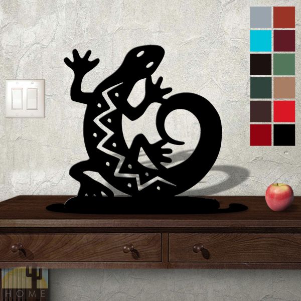 623009 - Tabletop Metal Sculpture - 18in W x 20in H - C Gecko - Choose Color