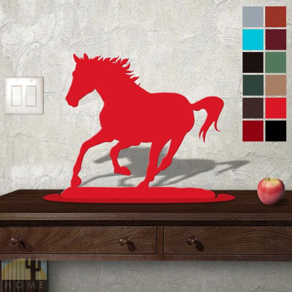 623037 - Tabletop Metal Sculpture - 20in W x 18in H - Horse - Choose Color