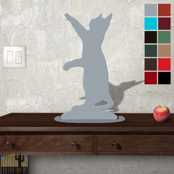 623401 - Tabletop Metal Sculpture - 10in W x 18in H - Cat - Choose Color