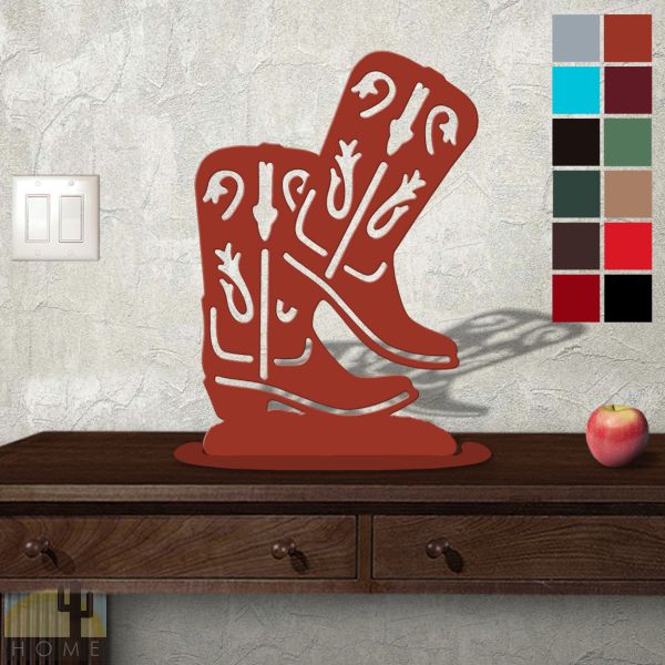 623405 - Tabletop Metal Sculpture - 12in W x 17in H - Boots - Choose Color