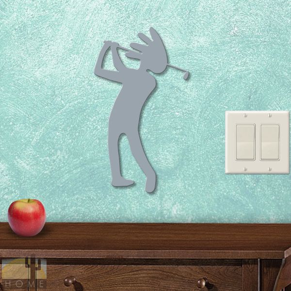 625414S - Kokopelli Golfer Right Golf Theme Small 12in Wall Art - Choose Color