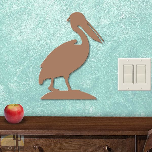 625422S - Pelican Right Seashore Decor Small 12in Wall Art - Choose Color