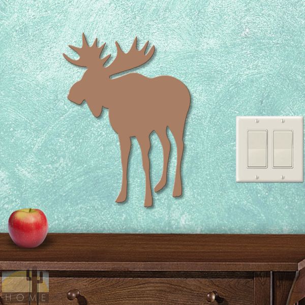 625466S - Moose Left Lodge Decor Small 12in Wall Art - Choose Color