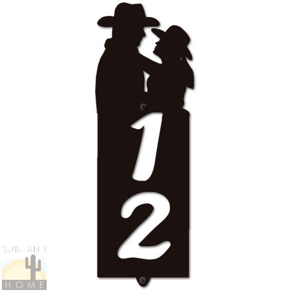 635082 - Cowboy and Cowgirl Cut-Outs Two Digit Address Number Plaque - Choose Size and Color