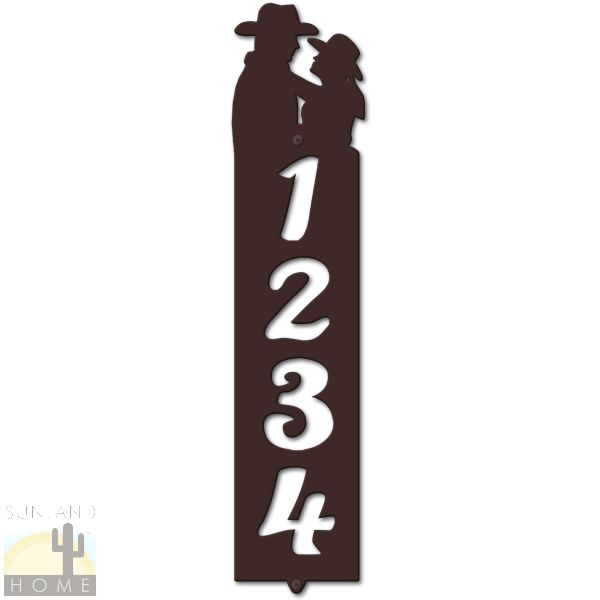 635084 - Cowboy and Cowgirl Cut-Outs Four Digit Address Number Plaque - Choose Size and Color