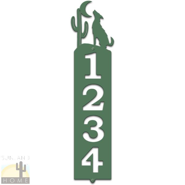 635094 - Howling Coyote Cut-Outs Four Digit Address Number Plaque - Choose Size and Color
