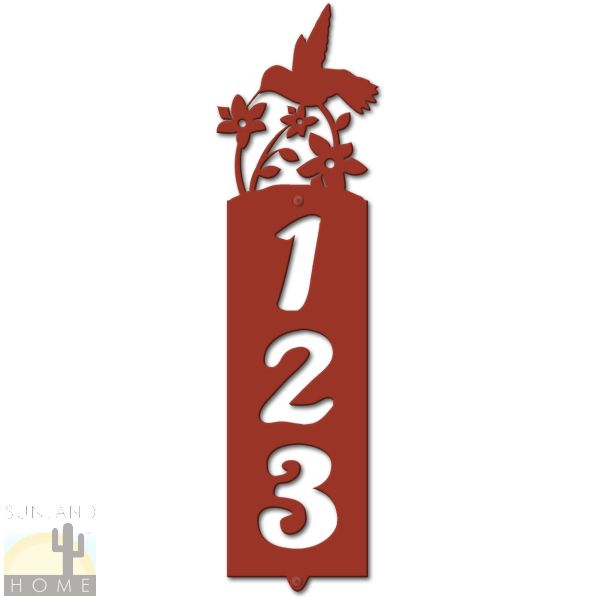 635353 - Hummingbird Cut-Outs Three Digit Address Number Plaque - Choose Size and Color