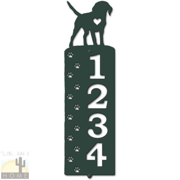 636154 - Beagle Cut-Outs Four Digit Address Number Plaque - Choose Size and Color