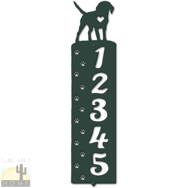 636155 - Beagle Cut-Outs Five Digit Address Number Plaque - Choose Size and Color