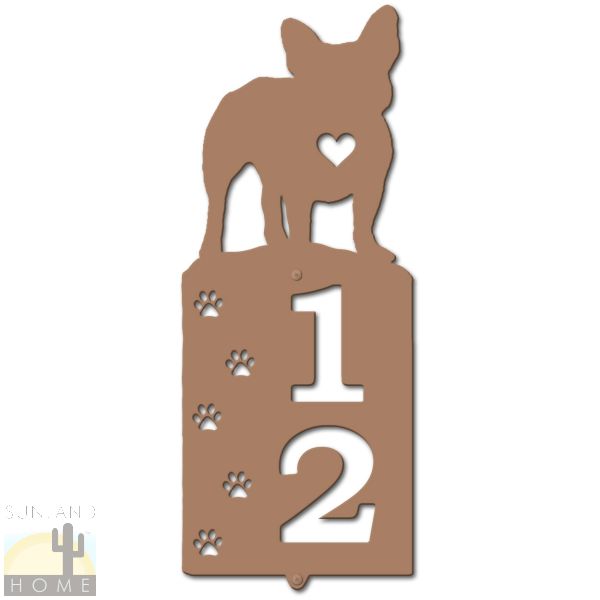 636212 - French Bulldog Cut-Outs Two Digit Address Number Plaque - Choose Size and Color
