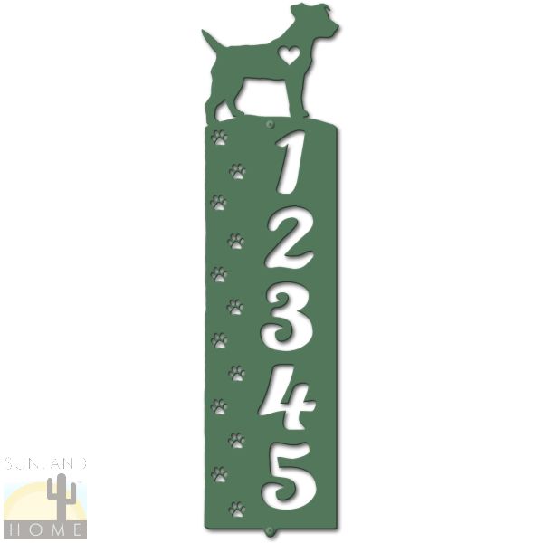 636255 - Jack Russell Terrier Cut-Outs Five Digit Address Number Plaque - Choose Size and Color