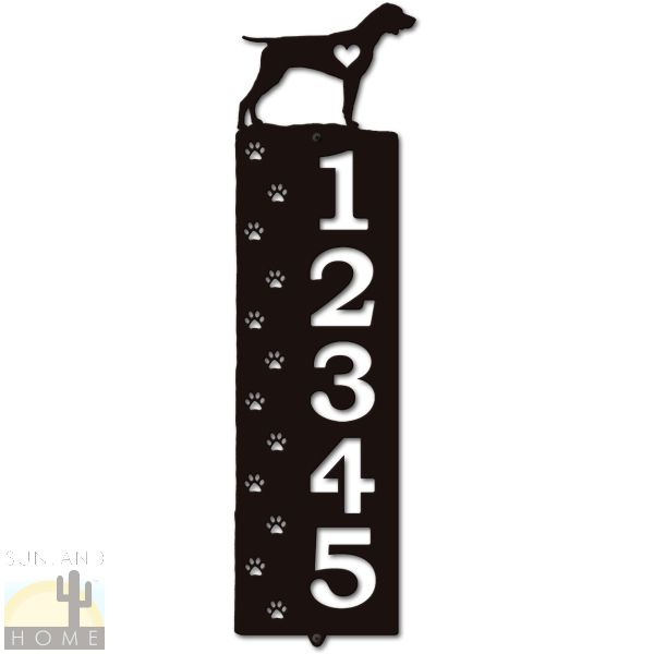 636285 - German Shorthaired Pointer Cut-Outs Five Digit Address Number Plaque - Choose Size and Color