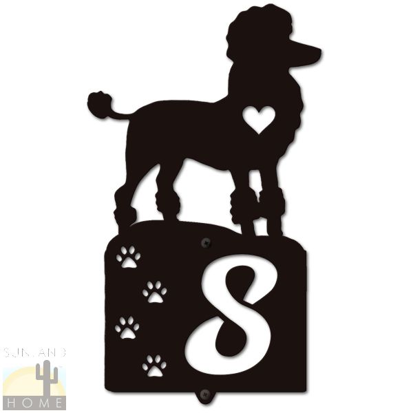 636291 - Poodle Cut-Outs One Digit Address Number Plaque - Choose Size and Color