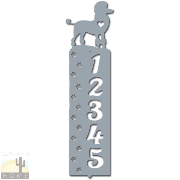636295 - Poodle Cut-Outs Five Digit Address Number Plaque - Choose Size and Color