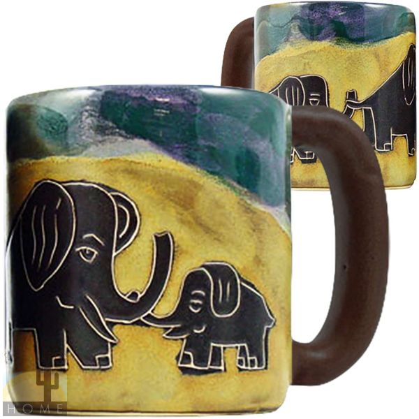 510B3 - Mara Stoneware Mug 16oz Elephants