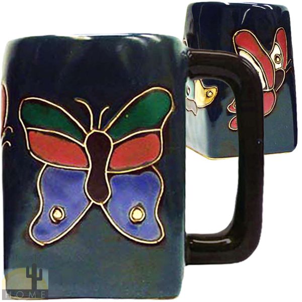 511T8 - Mara Stoneware Mug 12oz Square Butterfly