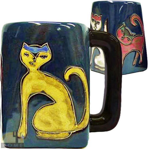 511V9 - Mara Stoneware Mug 12oz Square Cats