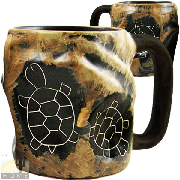 512A2 - Mara Stoneware - 20oz Rock Art Mug Turtle