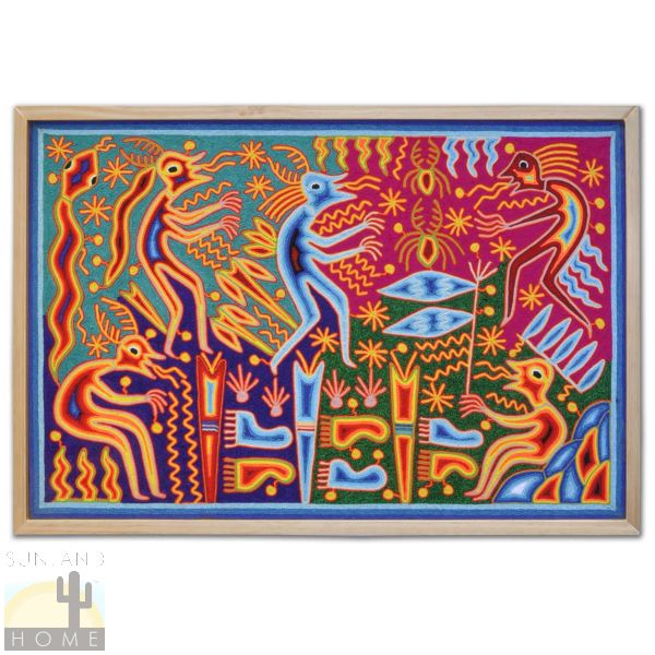131200 - Large Rectangle Tepehuano Yarn Wall Art