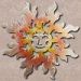 165074 - 30in Happy Face Sun 3D Metal Wall Art - Sunset