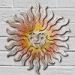 165081 - 12in Spritely Sun Face 3D Metal Wall Art - Sunset