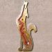 165144 - 30in Coyote Howling Left 3D Metal Wall Art - Sunset