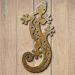 165182 - 18in S-Shaped Gecko 3D Metal Wall Art - Rust