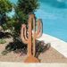 165581 - 18in Saguaro Cactus Metal Yard Art in Rust Finish
