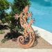 165592 - 24in Gecko Lizard Metal Yard Art Statue in Rust