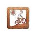 165845 - 13in Sm Kokopelli Cyclist Metal Wall Art