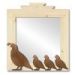 600025 - 17in Quail Family Southwest Natural Pine Wall Mirror