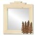 600031 - 17in Pine Trees Lodge Natural Pine Wall Mirror