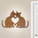 601007 - 36in Love Cats Metal Wall Art