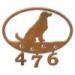 601110 - Golden Retriever Dog Custom Metal Address Numbers Wall Art