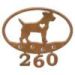 601112 - Jack Russell Terrier Custom Metal Address Numbers Wall Art