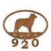 601128 - Australian Shepherd Puppy Custom Metal Address Numbers Wall Art