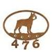 601134 - Boston Terrier Puppy Custom Metal Address Numbers Wall Art
