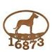 601145 - Great Dane Puppy Custom Metal Address Numbers Wall Art