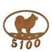 601152 - Pomeranian Puppy Custom Metal Address Numbers Wall Art