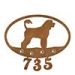 601153 - Portuguese Water Dog Puppy Custom Metal Address Numbers Wall Art