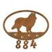 601159 - Shetland Sheepdog Puppy Custom Metal Address Numbers Wall Art