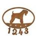 601162 - Soft Coated Wheaton Terrier Puppy Custom Metal Address Numbers Wall Art