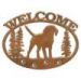 601202 - Standing Beagle Welcome Metal Sign Wall Art