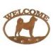 601226 - Akita Puppy Welcome Metal Sign Wall Art