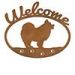 601252 - Pomeranian Puppy Welcome Metal Sign Wall Art