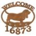 601301 - Basset Hound Custom Metal Welcome Sign with Address Numbers