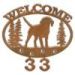 601302 - Standing Beagle Custom Metal Welcome Sign with Address Numbers