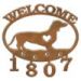 601305 - Weiner Dog Custom Metal Welcome Sign with Address Numbers